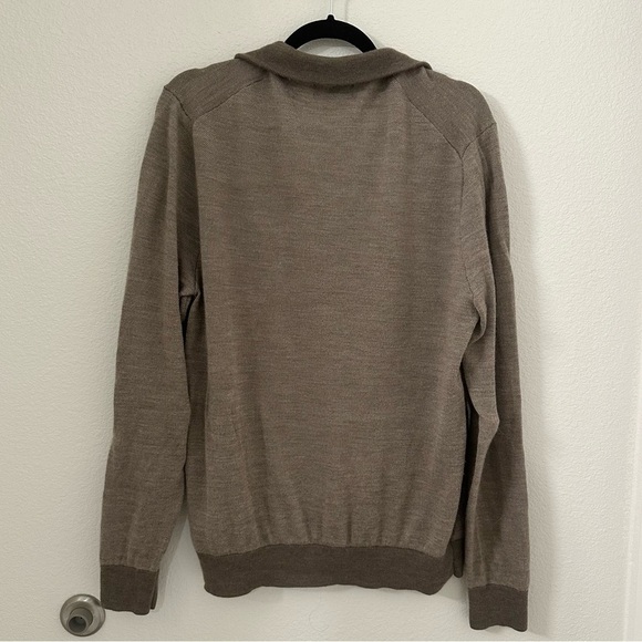 Brooks Brothers Men's Ultimate Merino Wool quarter Zip Sweater brown size large - Picture 2 of 10